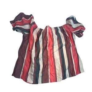 Express stripe off shoulder top